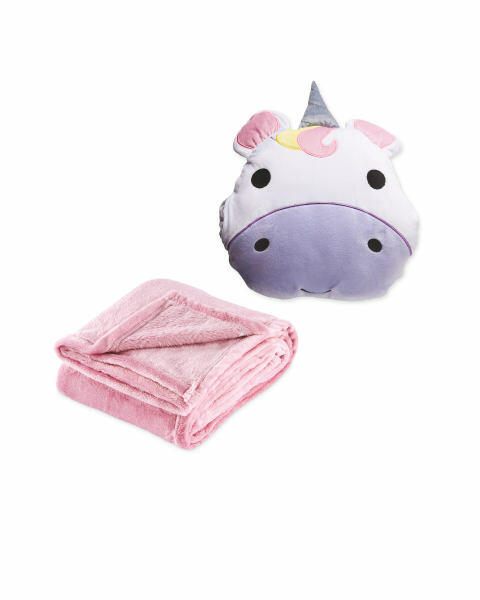 Children's Unicorn Cushion & Blanket