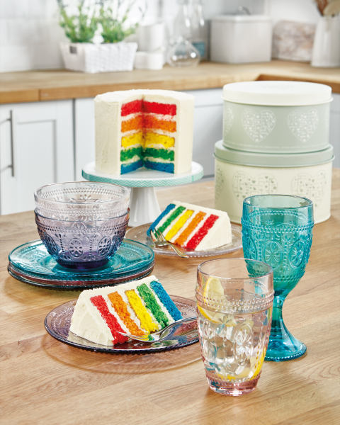 Cake Plates 4 Pack - Multi Coloured