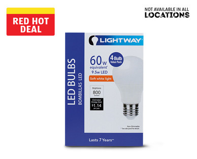 Lightway 4-Pack LED Light Bulb Assortment - Aldi — USA - Specials archive
