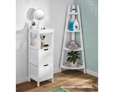Corner Bathroom Shelves or Bathroom Shelves with Drawers