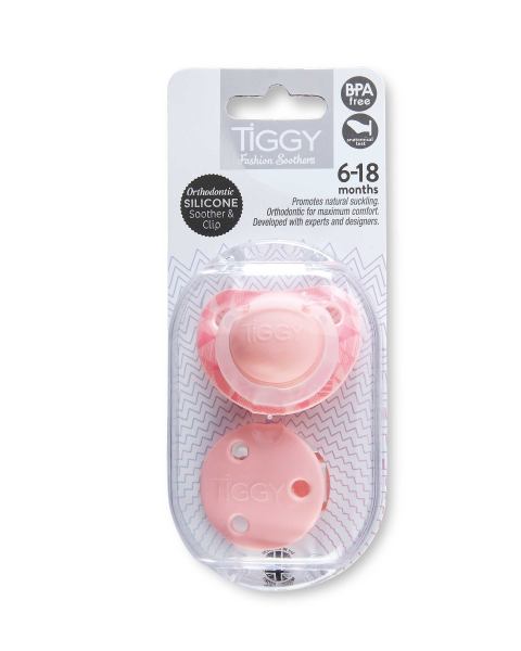 6-18 Months Pink Soother & Clip