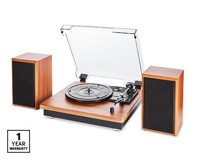 Turntable with Detachable Speakers
