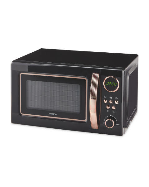 Black Retro Microwave Oven