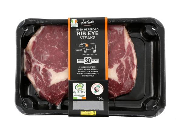 Deluxe Hereford Irish Rib Eye Steaks*