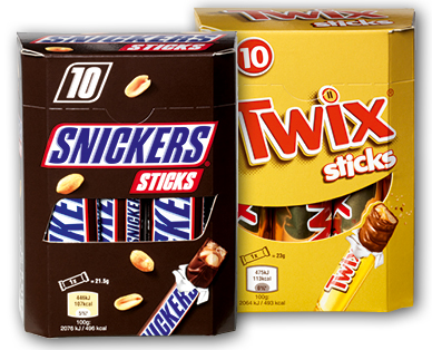 Twix/Snickers Sticks