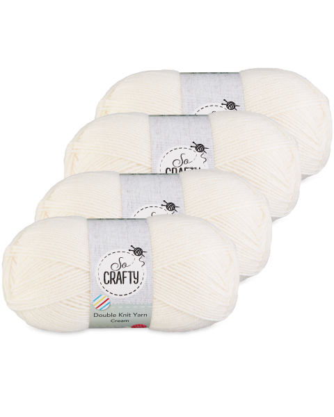 Cream Double Knit Yarn 4-Pack