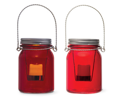 Huntington Home Mason Jar With LED Tea Light