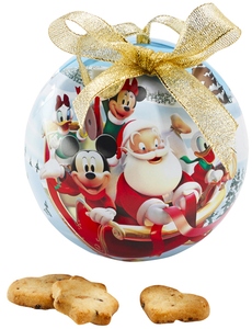 Boule de Noël remplie de biscuits