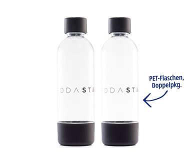 SODASTAR Glaskaraffe/PET-Flaschen, Doppelpkg.