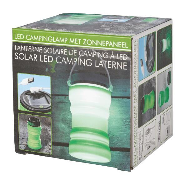 LED-Campinglampe mit Solarenergie