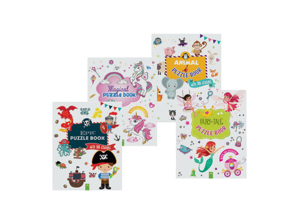 KIDS' PUZZLE BOOKS WITH GLITTER COVER