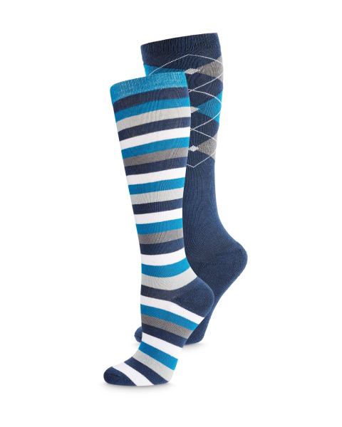 Argyle/ Stripes Riding Socks 2-Pack