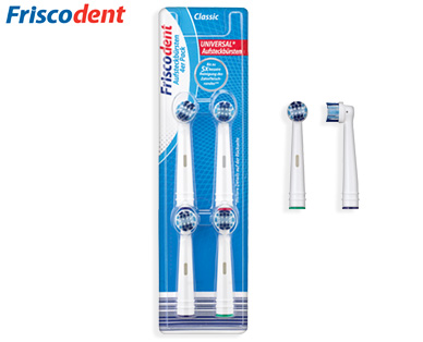 Friscodent 4 Aufsteckbürsten für elektrische Zahn­bürsten