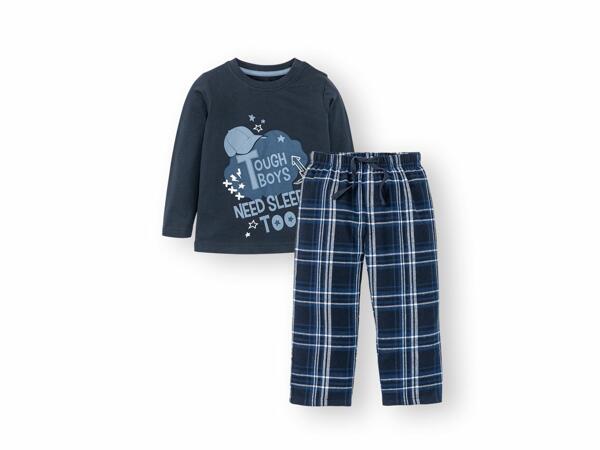 Pijama manga y pantalón largo azulado infantil