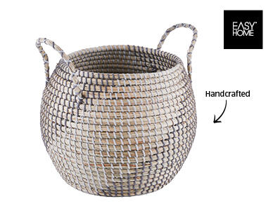 Decorative Silver Lining/Falcon Seagrass Baskets