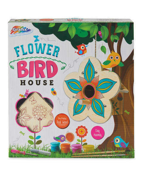 3D Wooden Flower Birdhouse