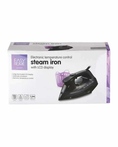Black LCD Display Steam Iron