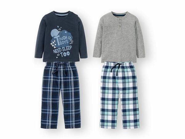 Pijama manga y pantalón largo azulado infantil