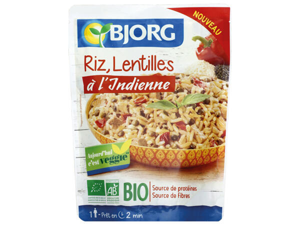 Bjorg lentilles et riz à l'indienne Bio