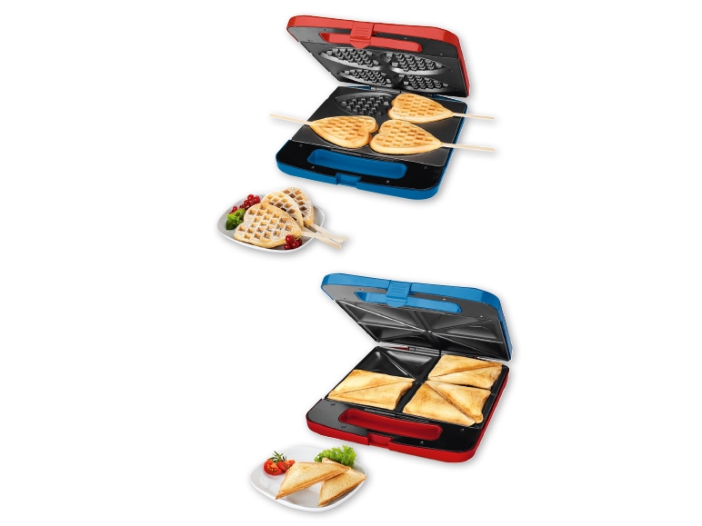 Silvercrest Kitchen Tools(R) 1,400W Sandwich Toaster/Waffle Maker