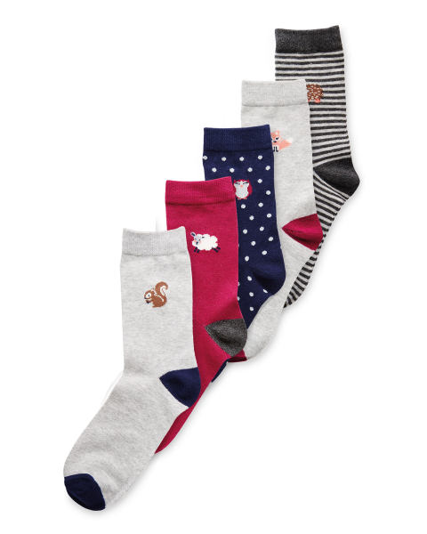 Avenue Animals Ladies 5-Pack Socks