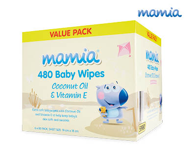 Mamia Baby Wipes 480pk