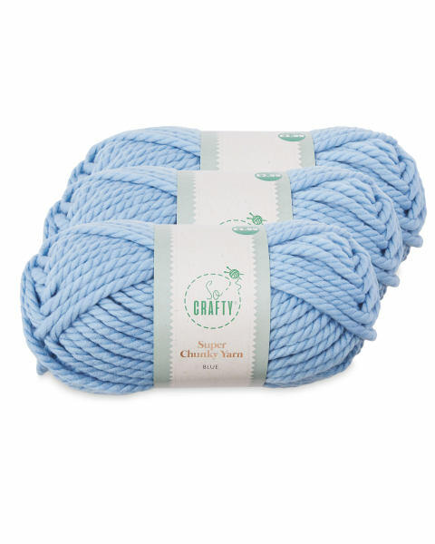 Blue Super Chunky Yarn 3 Pack