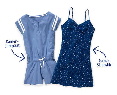 BLUE MOTION Damen-Sleepshirt/-Jumpsuit, Baumwolle (Bio)