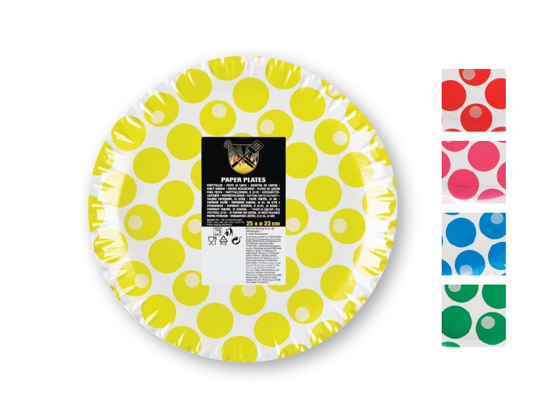 Grillmeister Patterned Paper Plates