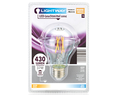 LIGHTWAY(R) LED-Glasserie-Kerze/-Tropfen/-Birne