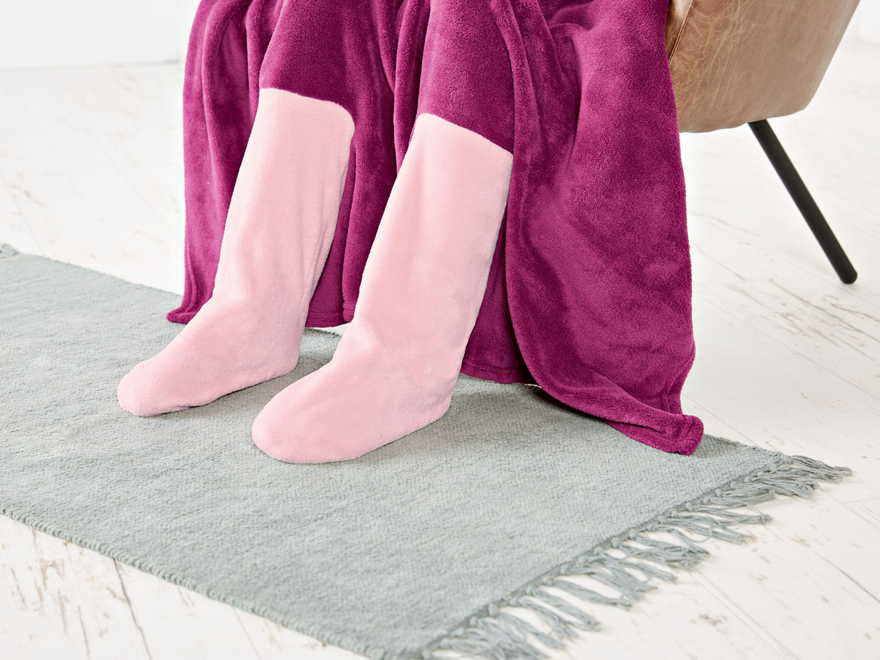 Blanket with In-built Socks