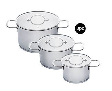 Stainless Steel Pot Set 3pc