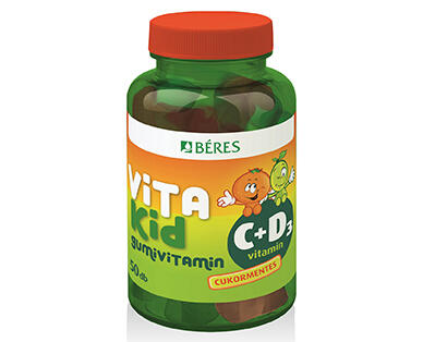 BÉRES Vitakid C + D3 gumivitamin, 50 darab