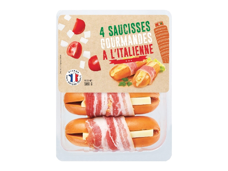 4 saucisses gourmandes à l'italienne