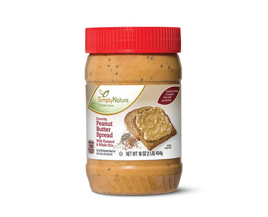 SimplyNature Crunchy Peanut Butter with Chia and Flax
