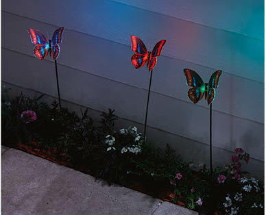 Solar Butterfly Stake Light or Bollard Light