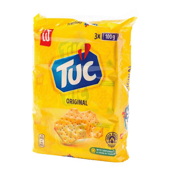 Tuc crackers naturel, 3-pack