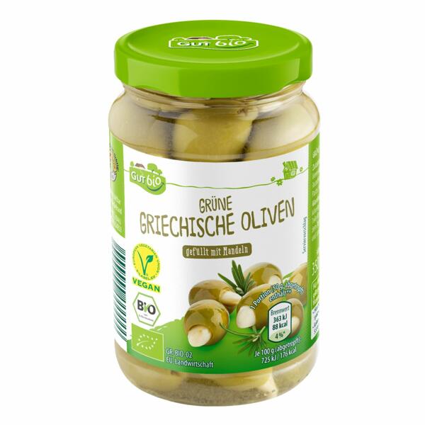 GUT bio Gefüllte Bio-Oliven 350 g*
