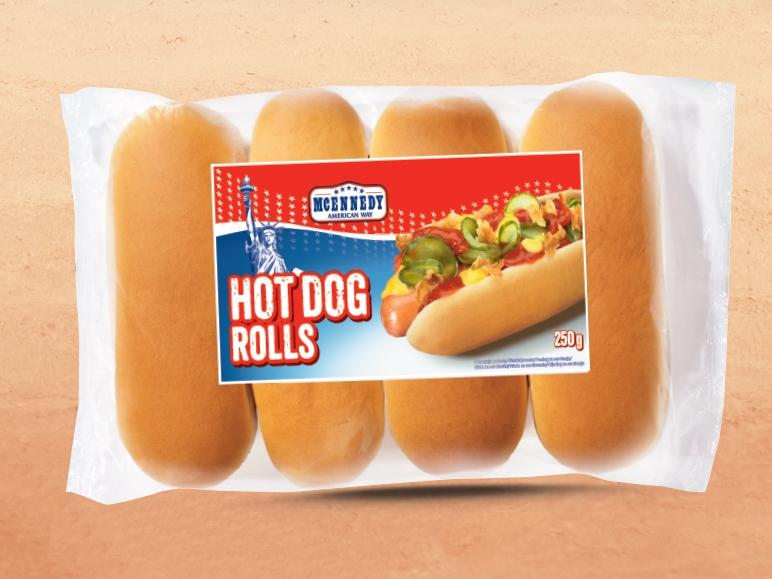 Chifle pentru Hot Dog, 4 bucăți