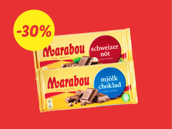 Marabou mjölkchoklad & schweizernöt