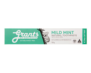Grant's Mild Mint Natural Toothpaste 150g
