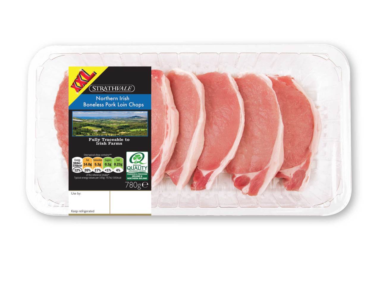 STRATHVALE Northern Irish Pork Loin Chops 780g | £4.47/1Kg BIGGER SAVINGS!