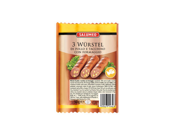 Sausages with cheese