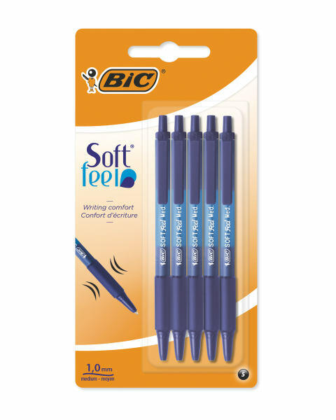 BIC Blue Soft Feel Pens 5 Pack