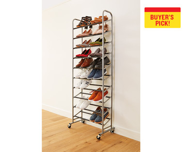 Easy Home Rolling Shoe Tower