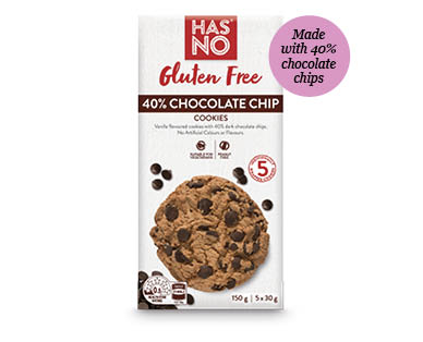 Gluten Free 40% Chocolate Chip Cookies 5pk/150g