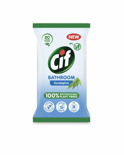 Cif Bathroom Bio Wipes 80 Pack