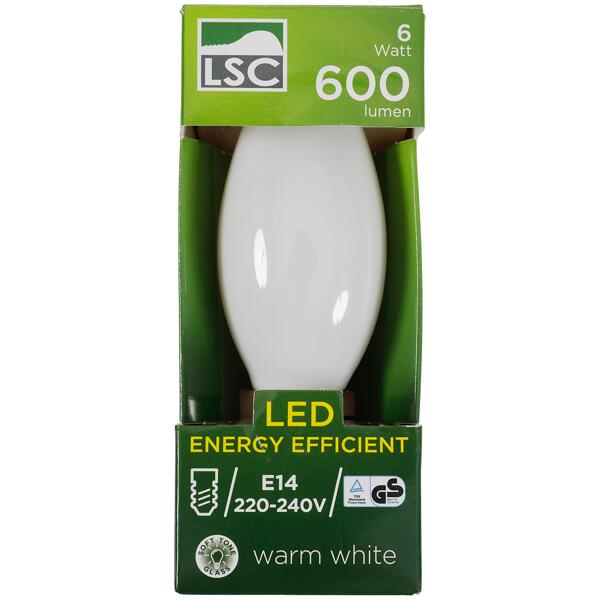 Żarówka świecowa LED typu soft-tone LSC