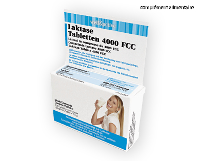 Comprimés de lactase 4000 FCC WELL & ACTIVE