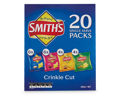 Smith's Crinkle Cut Multipack 20pk/380g